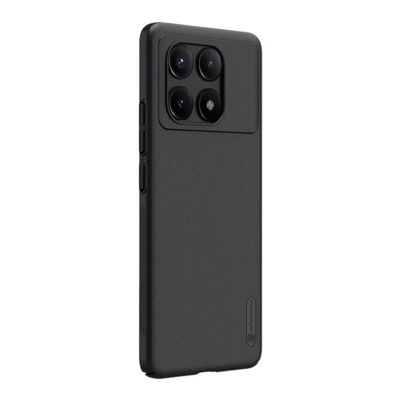 Schutz-Handyhülle Nillkin Super Frosted Shield Pro für Xiaomi Redmi K70E / Poco X6 Pro 5G — schwarz, hart matt rutschfest