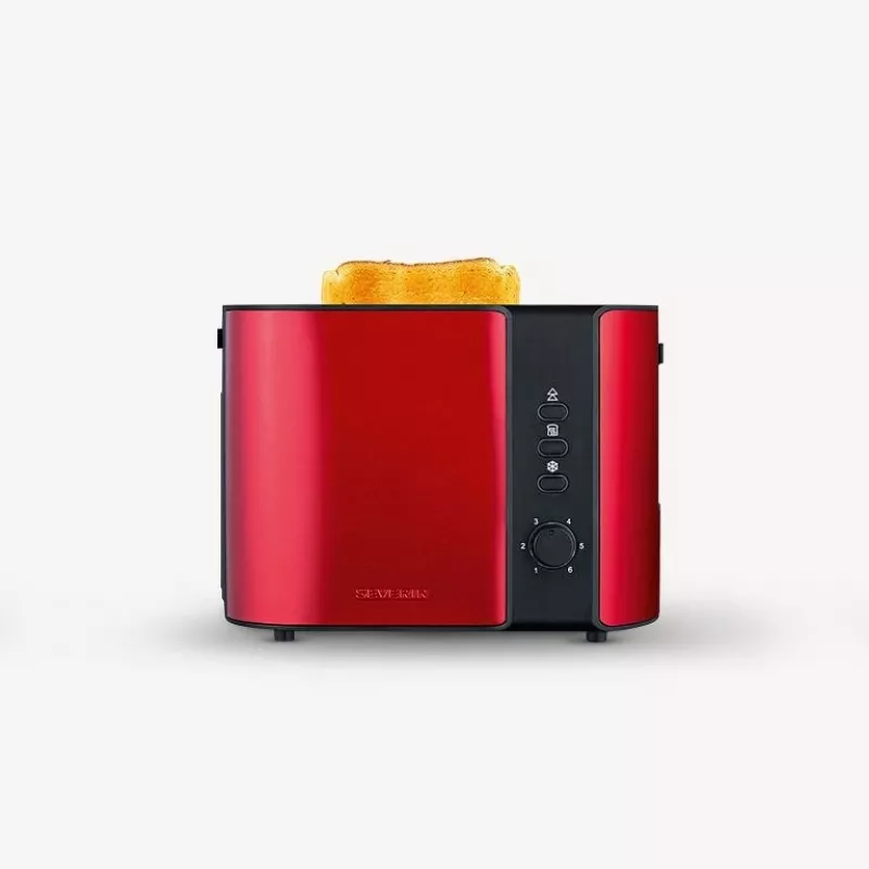 Toaster Severin AT 2217 2 Scheiben 800 W Schwarz Rot