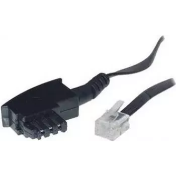 S/CONN 10m TAE-F – RJ11 Schwarz Transparent ShiverPeaks