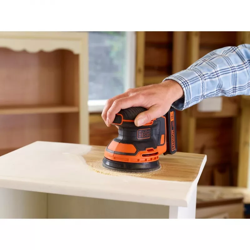 Schwarz & Decker BDCROS18N-XJ tragbarer Schwingschleifer 12000 U/min Schwarz, Orange