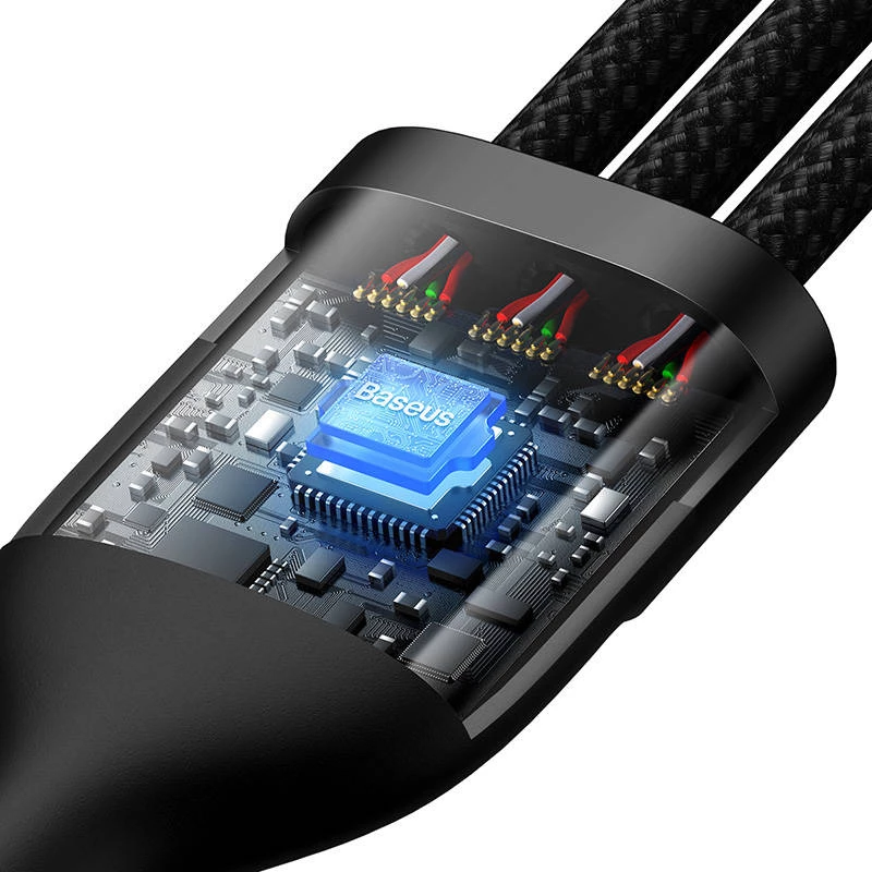 USB-Kabel Baseus SUP0003351 1,2 m USB A USB C/Micro USB-A/Lightning Schwarz