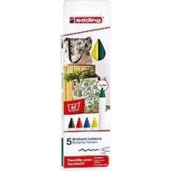 Marker-Set Edding 4600, 5 Stück, Rundspitze, mehrfarbig, Box, hergestellt in Deutschland