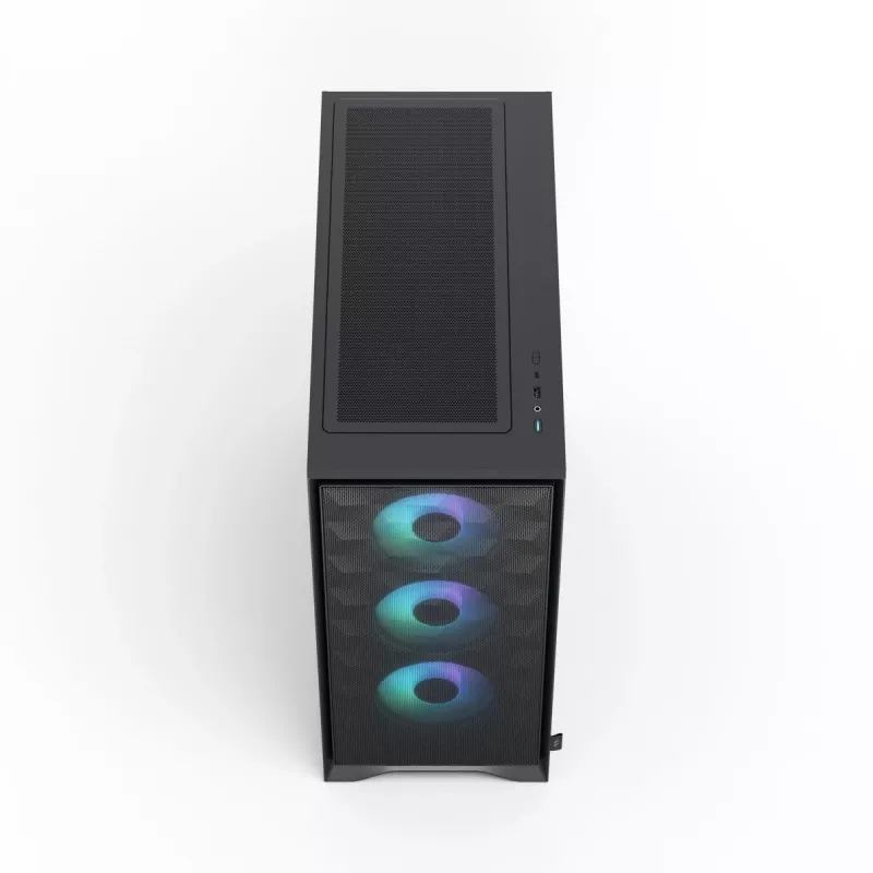 Fractal Design Pop 2 Air Schwarz Solid Midi-Tower-PC-Gehäuse — ATX-Unterstützung, 3x 120 mm Frontlüfter, 2,5/3,5-Zoll-Laufwerksschächte, 215×481×462 mm
