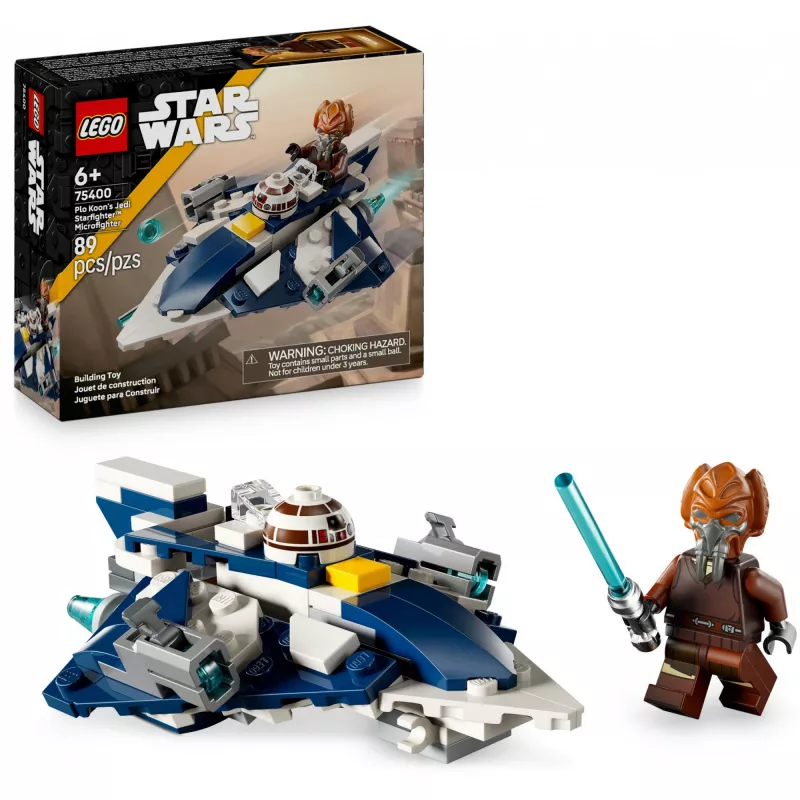 LEGO Microfighter Star Wars Plo Koons Jedi Starfighter 75400 — 89 Teile, 1 Minifigur, Alter 6+