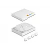DeLOCK Glasfaser-Anschlussdose FTTH Wandmontage 4 x SC Simplex LC Duplex weiß