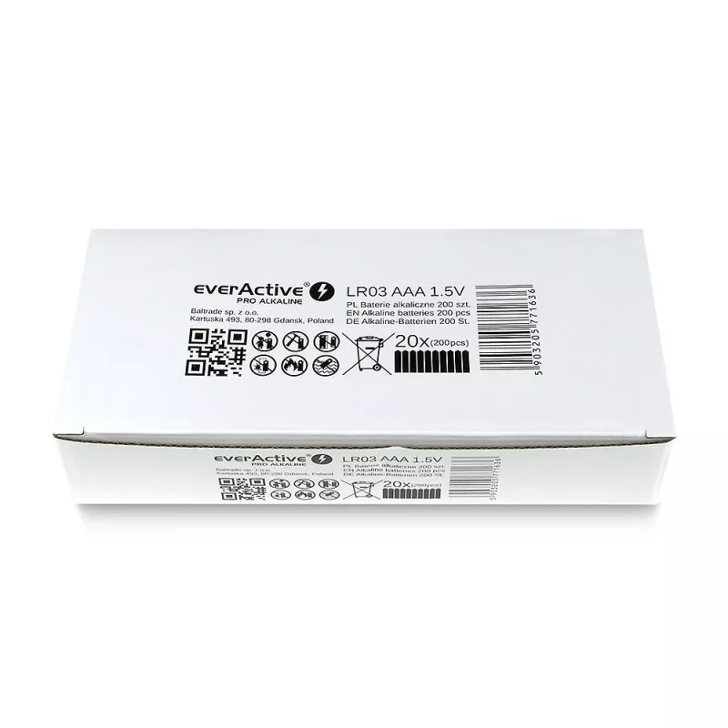 Einweg-Alkalibatterie everActive LR0310PAK AAA 1,5 V 1250 mAh 10er-Pack