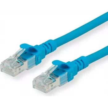 ROLINE - Patchkabel - RJ-45 (M) auf RJ-45 (M) - 30 cm - SFTP, PiMF - CAT 6 - halogenfrei, vergossen, Litze - Blau (21.15.2955)