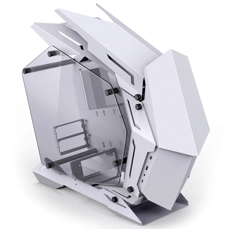 Mini Micro-ATX Tower Jonsbo MOD3 Tempered Glass White PC-Gehäuse, Mini-ITX/Micro-ATX-Unterstützung