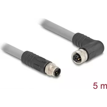 DeLOCK Sensor-/Aktorkabel 80545 5 m RST M12 Grau