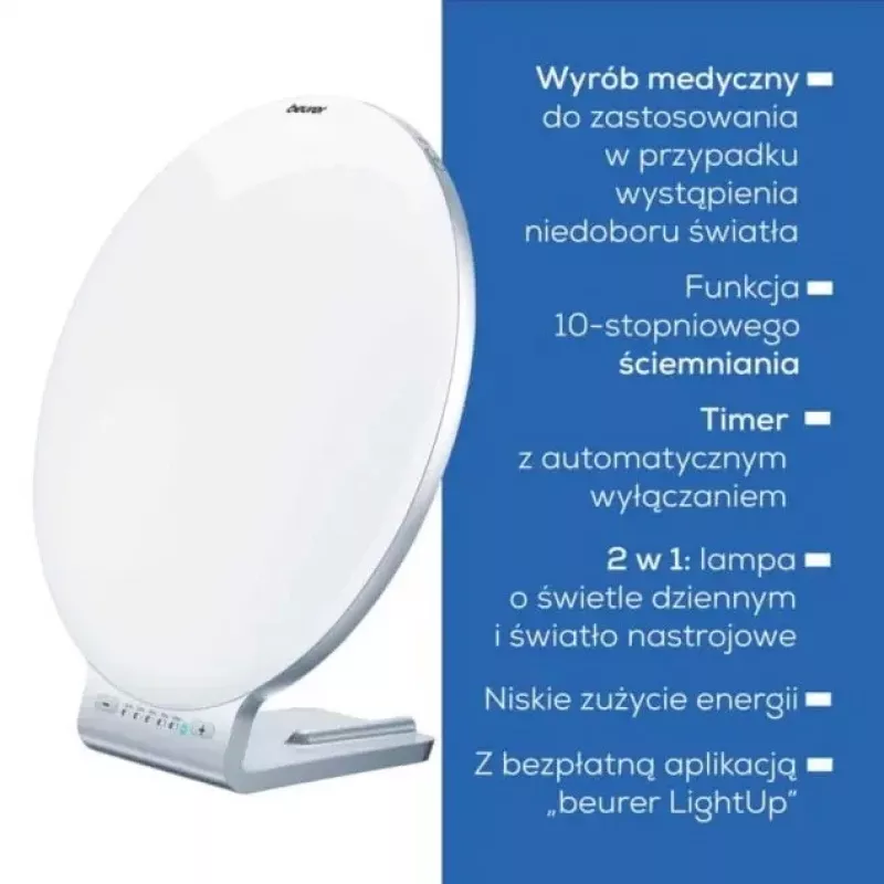 Lichttherapielampe Beurer TL100 – 10.000 Lux Intensität, energiesparendes Design