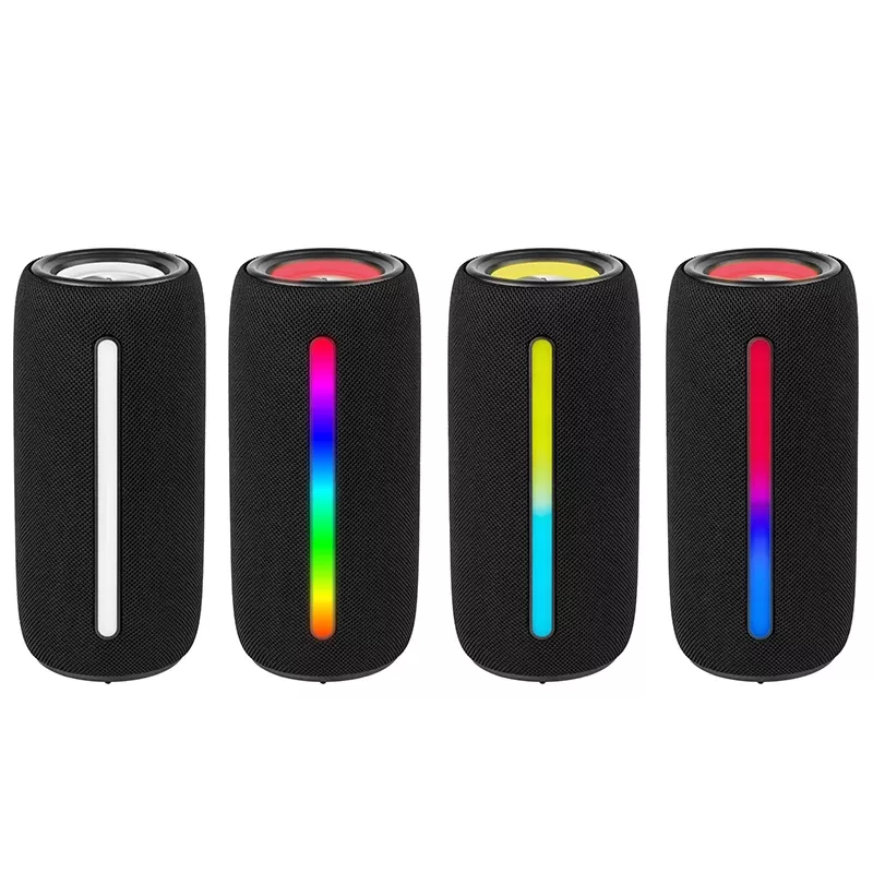 Tragbarer Stereo-Lautsprecher TRACER Stripe Schwarz — 10 W RMS, Bluetooth/kabelgebunden, USB-A & USB-C, MicroSD, integrierter Akku (bis zu 5 h)