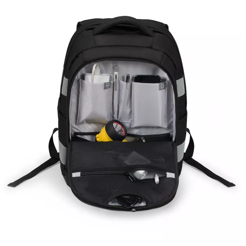 DICOTA Hi-Vis V2 Backpack Rucksack Schwarz 320x220x455mm PET TPU