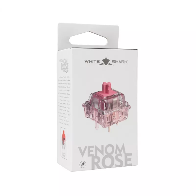White Shark Venom Rose mechanische Tastaturschalter, 25 Stück