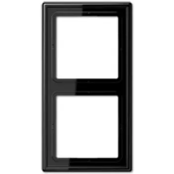 Wandplatte JUNG LS 982 SW schwarz, Duroplast, schraubenlos, 81×152 mm