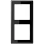 Wandplatte JUNG LS 982 SW schwarz, Duroplast, schraubenlos, 81×152 mm