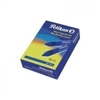 Pelikan Wachsmalkreide 772, Blau, Größe: 12 mm geeignet für glatte Oberflächen wie Glas, Porzellan, Leder (701078)