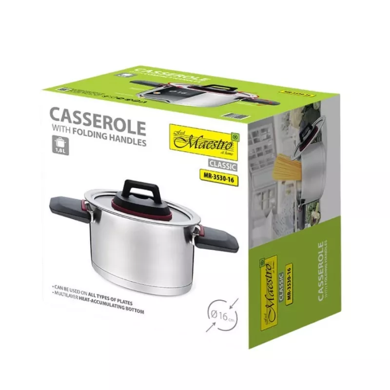 Maestro MR-3530-16 Topf mit klappbaren Griffen 1,6 l