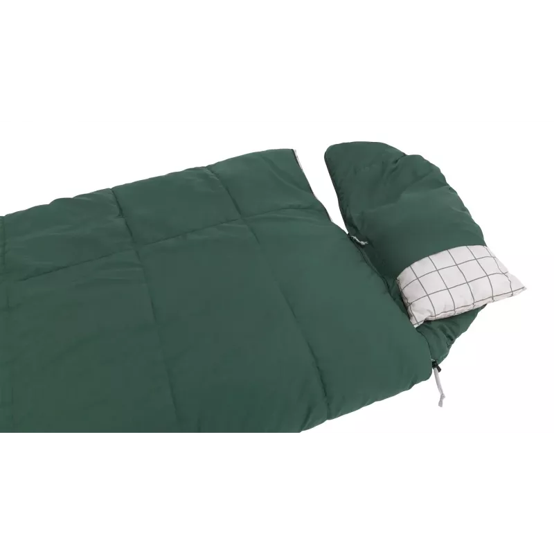 Schlafsack Outwell Camper Prime halbrechteckig 900×2350 mm, max. Benutzergröße 200 cm, Baumwolle/Polyester, grün