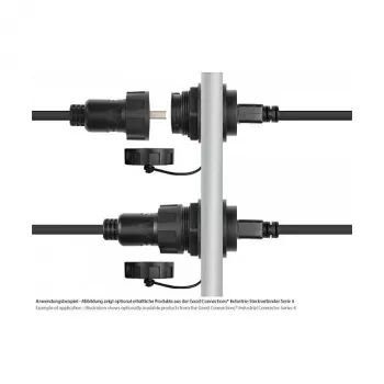 Good Connections Industrie-Plug S4 -USB 2.0 A-A 1m Kabel