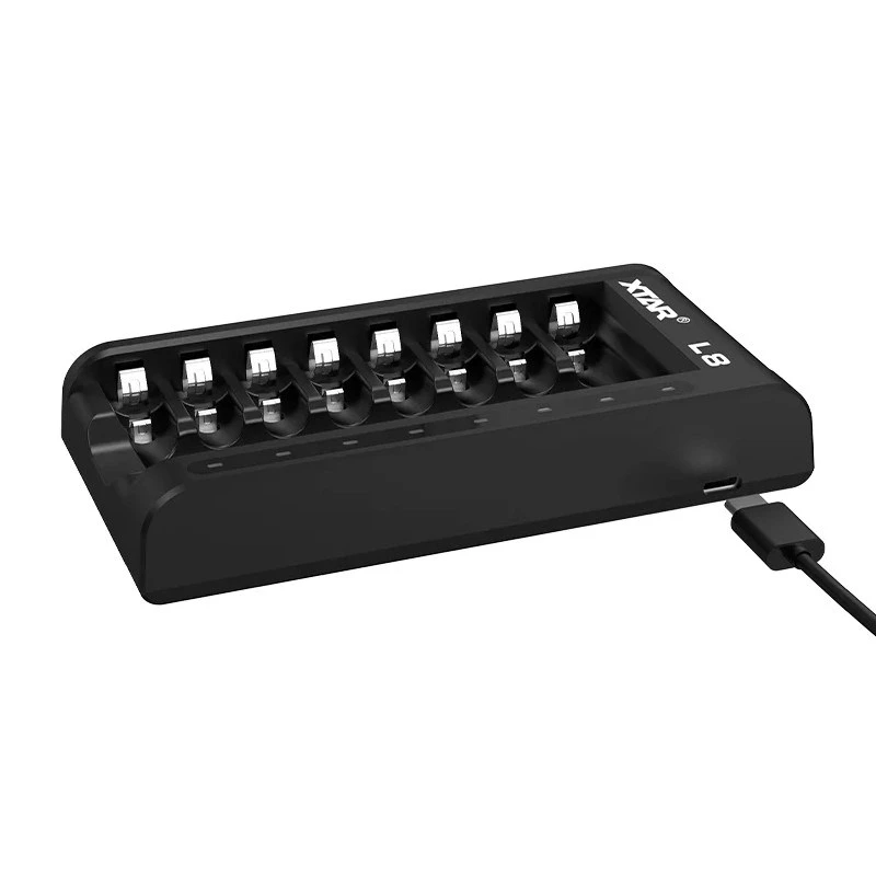 Akku-Ladegerät AA/AAA 1,5 V und 1,2 V, smart - 8 Steckplätze