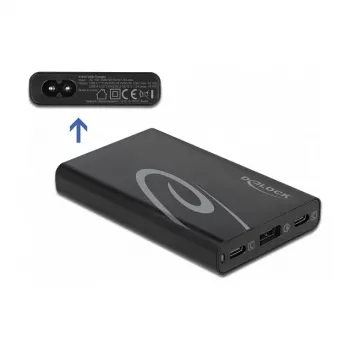 DeLOCK USB-Ladegerät 2 x USB Type-C PD 3.0 + 1 x USB Type-A, 60 W