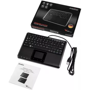 Perixx PERIBOARD-510H Plus Tastatur USB Spanisch Schwarz (PERIBOARD-510 H PLUS ES)