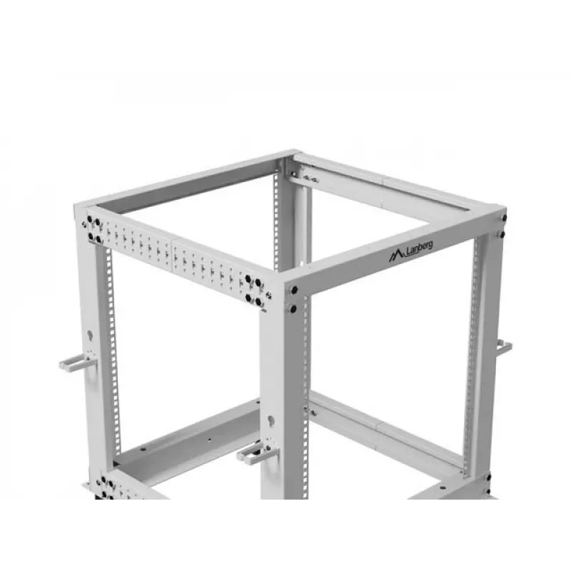 19 Zoll Open Rack LANBERG 12U, einstellbare Tiefe 600–1100 mm, grau