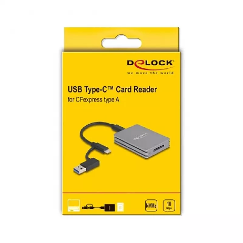 Delock 91012 USB-Typ-C-Kartenleser für CFexpress Typ A