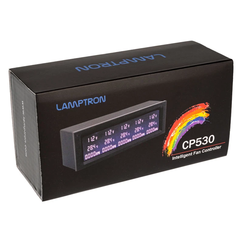 Lüftersteuerung Lamptron CP530 — automatische Lüftersteuerung mit RGB, schwarz