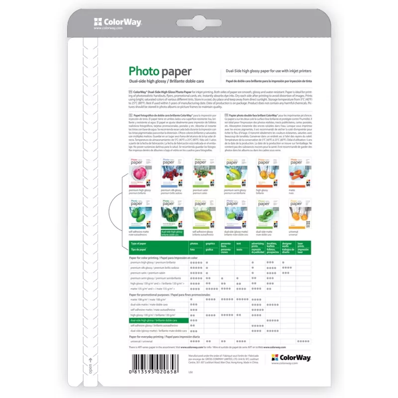 Fotopapier ColorWay PGD155050A4 155 g/m² A4 50 Blatt