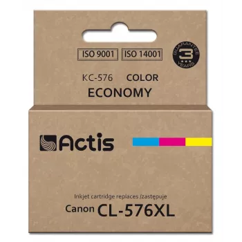 Kompatible ACTIS-Patrone KC-576 für Canon Drucker — Blau, Rot, Gelb, 15 ml, Standardleistung