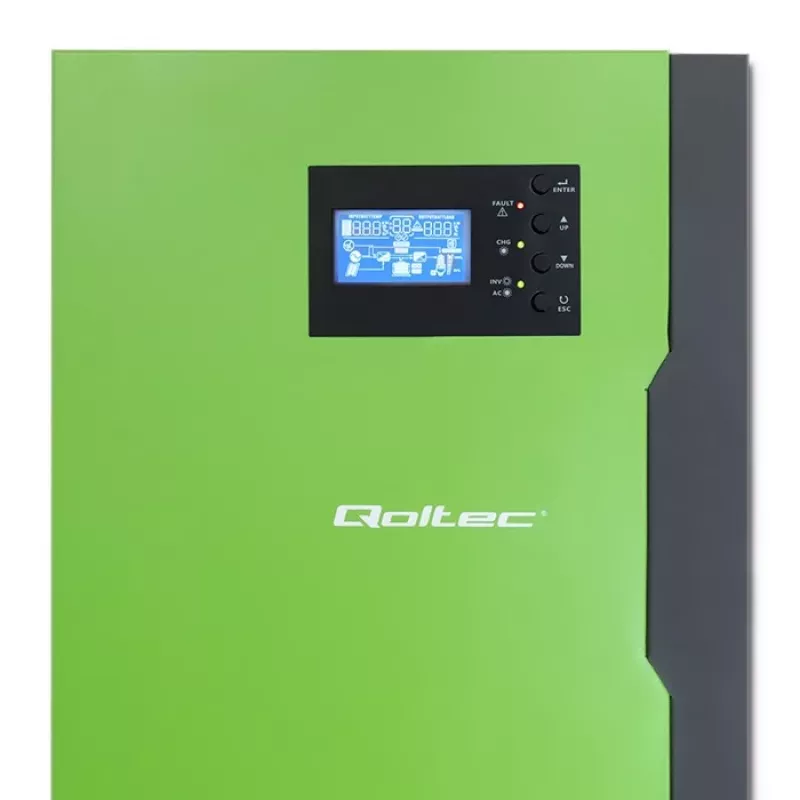 Off-grid inverter Qoltec 53887 solar inverter 10 kVA Lithium Polymer Schwarz