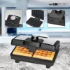 Clatronic WA 3606 Waffeleisen 2 Waffeln Schwarz,Edelstahl 800 W