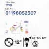 Kinderfahrrad Toimsa TOI1198 12 Zoll Peppa Pig Design, 12-Zoll-Schaumstoffräder, Vorderbremse, Stützräder, Korb