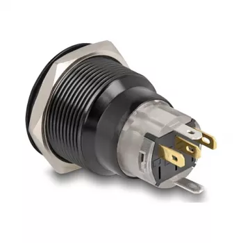 Panel-Drucktaster DELOCK 22015 22 mm, 12 V, 5 Lötanschlüsse