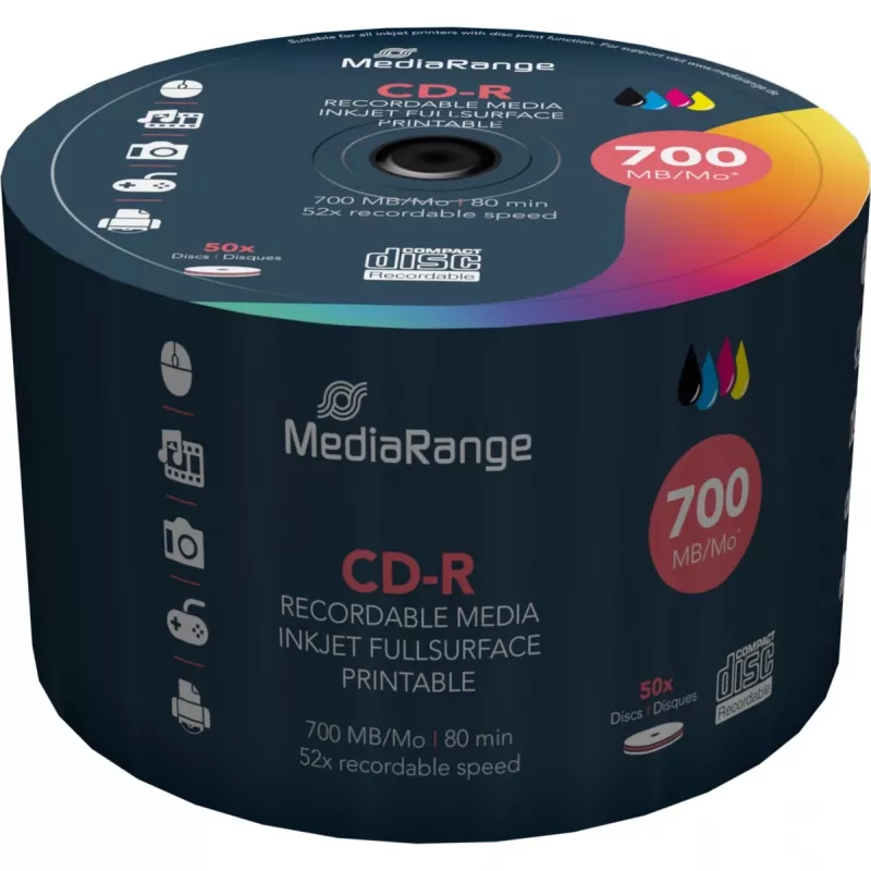 CD-R MediaRange MR208 700 MB 52x 50 Stück
