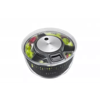 Salatschleuder GEFU Speedwing 28150 — 5 L transparente Schüssel, Knopfbedienung, Kunststoffgehäuse