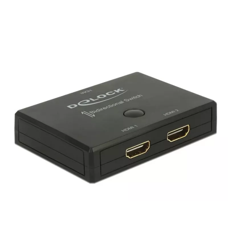 DeLock HDMI 2 - 1 Switch bidirektional 4K 60 Hz - Video/Audio-Switch - 2 x HDMI - Desktop
