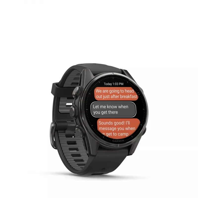Garmin fenix 8 3,3 cm (1,3) AMOLED 43 mm Digital 416 x 416 Pixel Touchscreen Schwarz Wi-Fi GPS (Satellit)