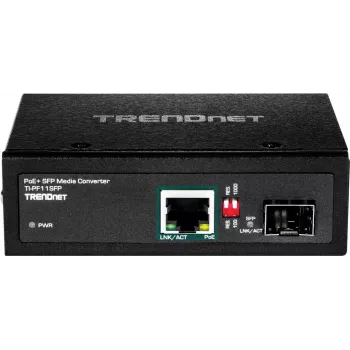 TRENDnet TI-PF11SFP - Medienkonverter - GigE - 10Base-T, 100Base-TX, 1000Base-T - RJ-45 / SFP (mini-GBIC) - bis zu 40 km (TI-PF11SFP)