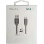 USB 3.2 Gen 1 Kabel, USB-A Stecker > USB-C Stecker (Silber, 1 Meter, gesleevt)