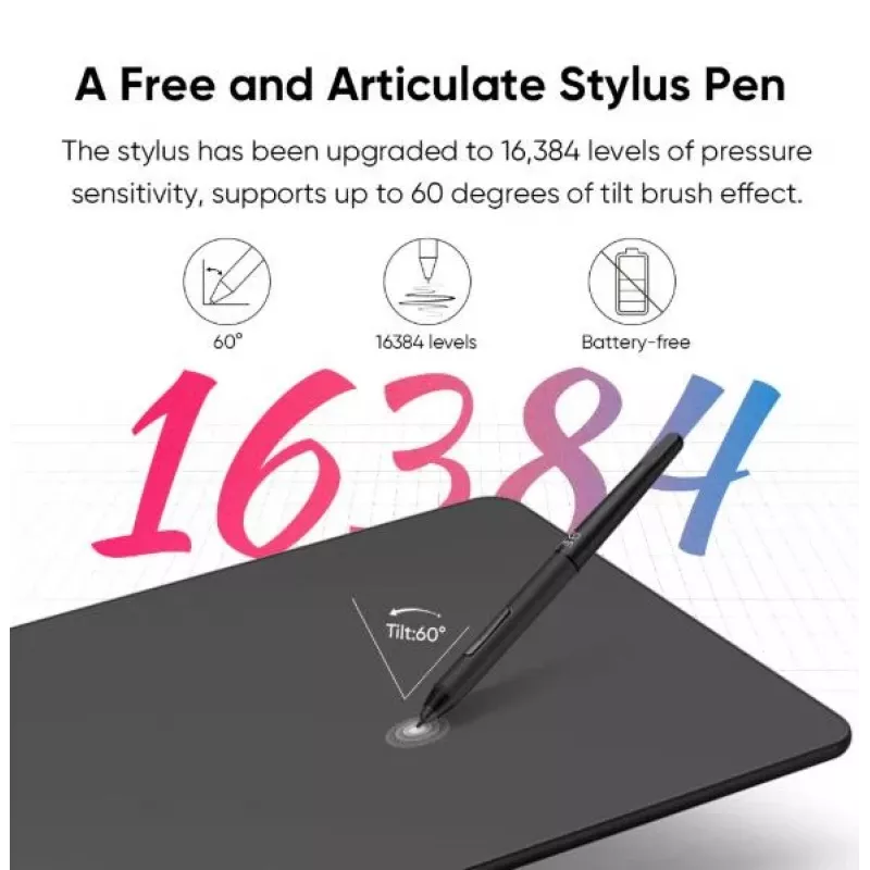 Grafiktablett XP-Pen DECO 01 V3 — 5080 lpi, 254 x 158,75 mm, Schwarz, USB (Kabelgebunden & Kabellos)
