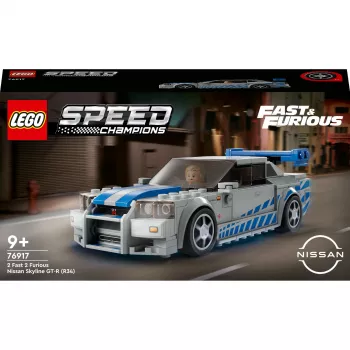 LEGO 76917 Speed Champions 2 Fast 2 Furious Nissan Skyline GT-R (R34) Spielzeugauto