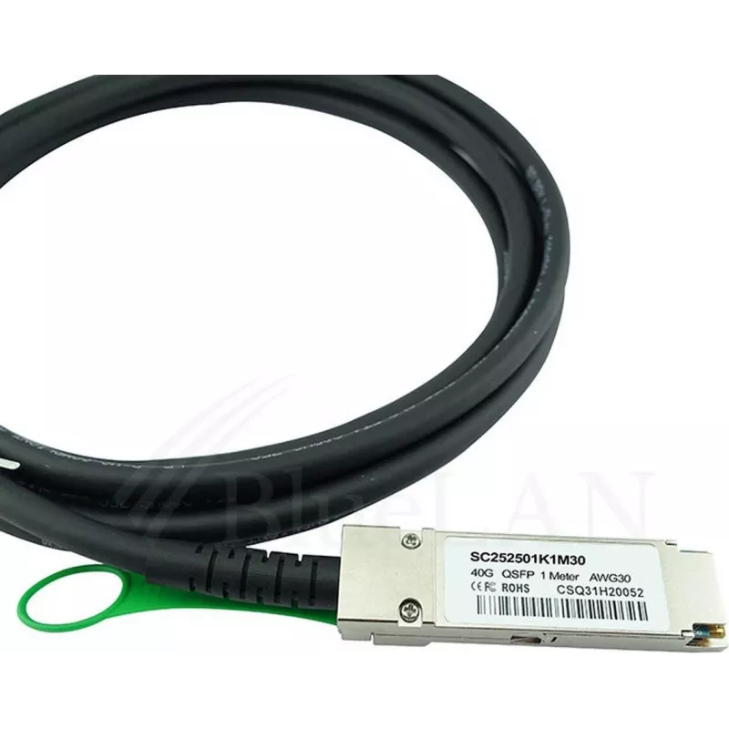 Direct Attach Kabel (DAC) CBO BlueOptics QSFP 40 Gbit/s 1 m, QSFP Stecker auf QSFP Stecker, schwarz