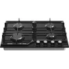 Gasherd Gorenje GT641KB, Einbau 60 cm, 4 Gaszonen, gehärtetes Glas, Gusseisenroste, Drehknöpfe