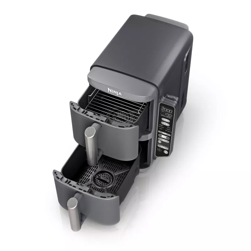 Ninja Double Stack XL Heißluftfritteuse 2 Fächer mit Temperatursonde SmartCook 9,5 L SL451EU