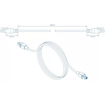 Teltonika 4-Pin-auf-4-Pin-Stromkabel, Schwarz, 1 m, Eingangsspannung 30 V, Eingangsstrom 2 A