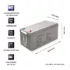 Wiederaufladbare AGM-Batterie QOLTEC 53069 12V 200Ah für Backup-Stromversorgung und USV-Systeme