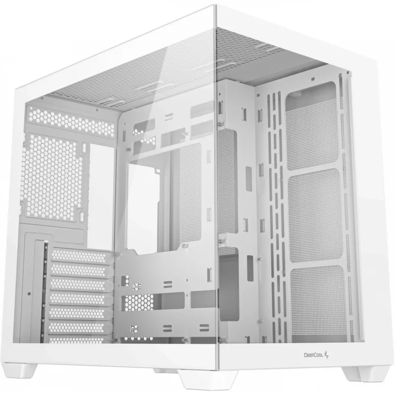 PC-Gehäuse DeepCool CG530 WH Midi Tower – ATX/Micro ATX/ITX, gehärtetes Glas, 2×3,5-Zoll- + 3×2,5-Zoll-Schächte, unterstützt GPUs bis 410 mm