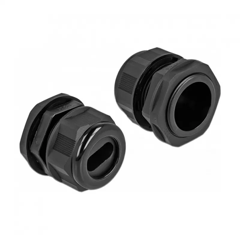 Kabelverschraubung DeLOCK 60389 Schwarz Kunststoff 2 Stück